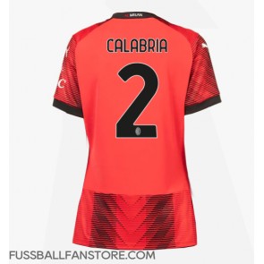 AC Milan Davide Calabria #2 Replik Heimtrikot Damen 2023-24 Kurzarm